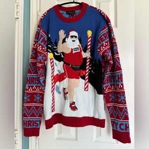 Blizzard Bay Men's Long Sleeve Ugly Christmas Sweater Large